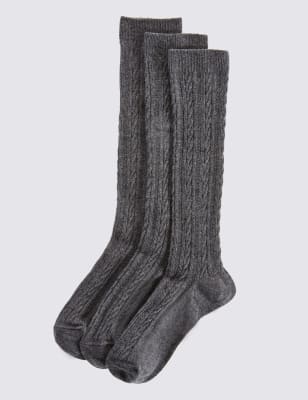 childrens grey knee high socks