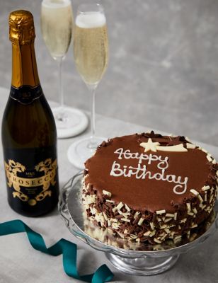 Chocolate Birthday Cake & Prosecco