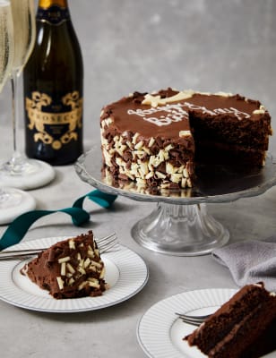 Chocolate Birthday Cake & Prosecco