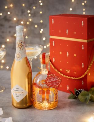 Clementine Light Up Snow Globe Gin Liqueur & Prosecco Gift Box