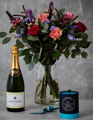 Celebration Bouquet with Champagne & Truffles