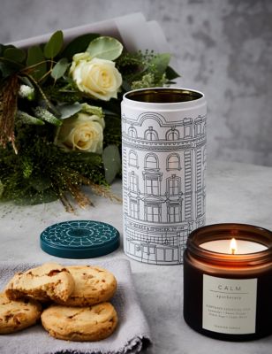 Thinking of You Bouquet, Cookies & Candle Gift