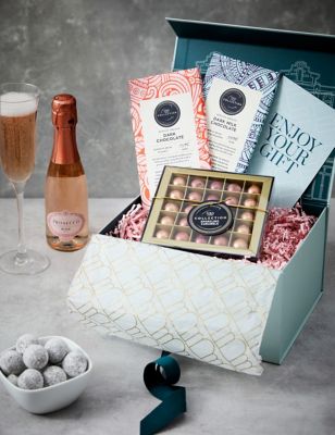 Sent With Love Pink Fizz & Chocolate Gift Box
