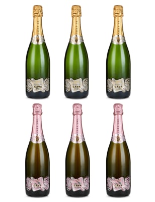 Mixed Case of Classic Cava & Rosé Cava - Case of 6