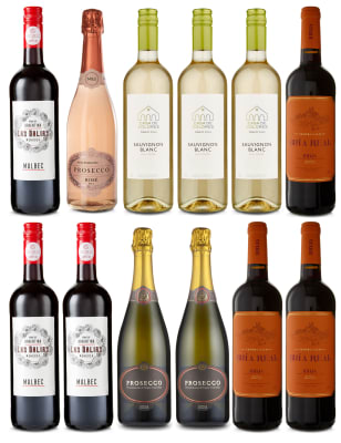 Mixed Case of Red, White, Rosé & Prosecco - Case of 12