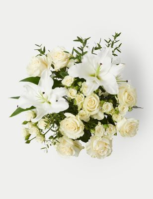 White Rose & Lily Bouquet