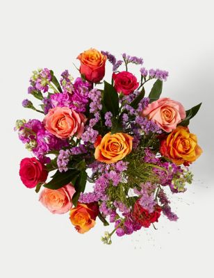 Coral Meadow Flowers Bouquet