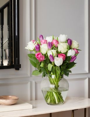 Pastel Rose & Tulips  Bouquet