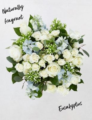 Pastel Blue & White Bouquet