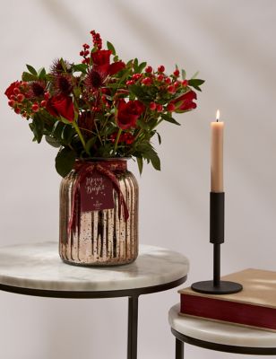 Red Deep Midwinter Vase Bouquet