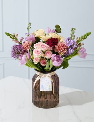 The Gift of Garden Floral Bouquet with Vase (Delivery from 14th March 2023)
