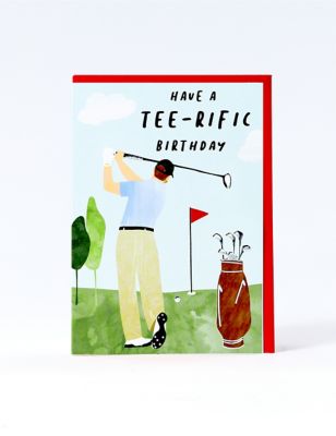Tee-rific Golf Birthday Card