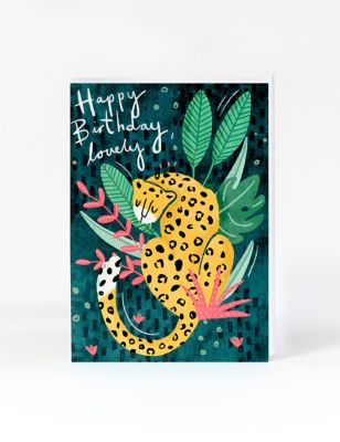 Lovely Leopard Birthday Card