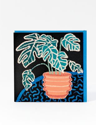 Contemporary House Plant Art Card