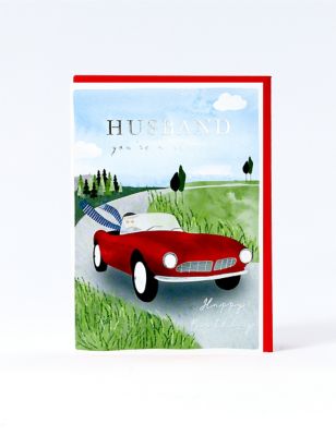 Husband Classic Car Birthday Card