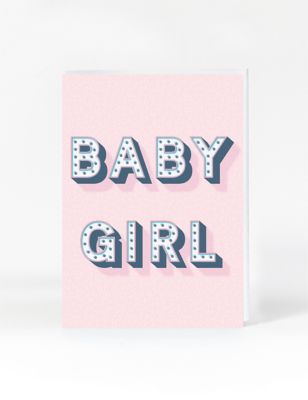 Modern Type New Baby Girl Card