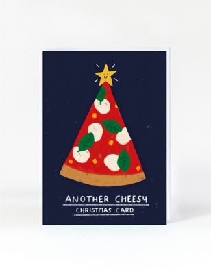 Cheesy Pizza Christmas Card