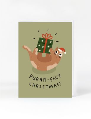 Purrr-fect Cat Christmas Card