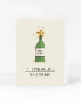 Wine-derful Time Christmas Card