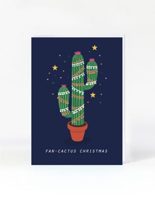 Fan-cactus Christmas Card