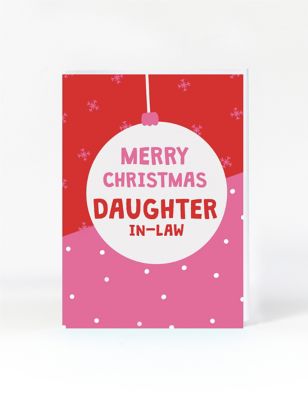 Daughter-in-law Bauble Christmas Card