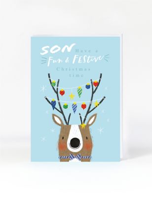 Son Reindeer Christmas Card