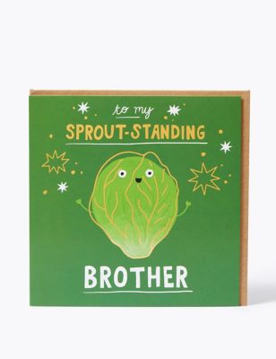 Sprout-standing Brother Christmas Card