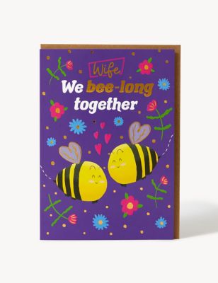 Wife Bee-long Together Valentine's Card