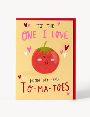 One I Love To-ma-toes Valentine's Card