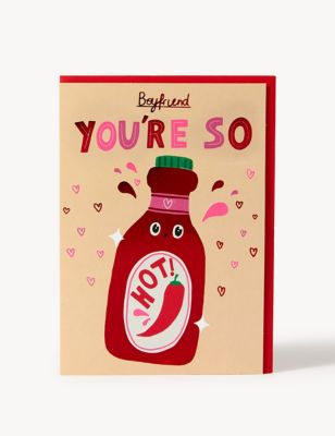 Boyfriend Hot Sauce Valentine's Card