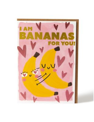 Bananas For You Valentine's Card