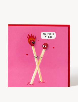Light Up Matchstick Valentine's Card