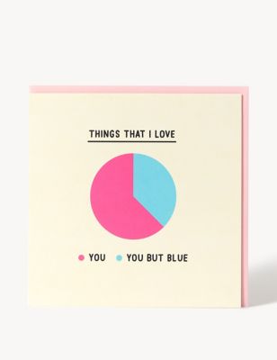 Things I Love Pie Chart Valentine's Card
