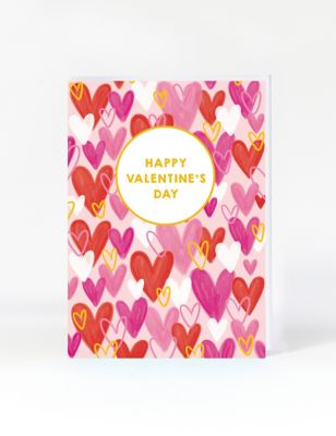 Heart Pattern Valentine's Card