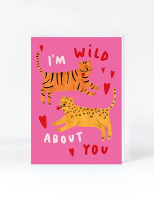 Wild Big Cats Valentine's Card