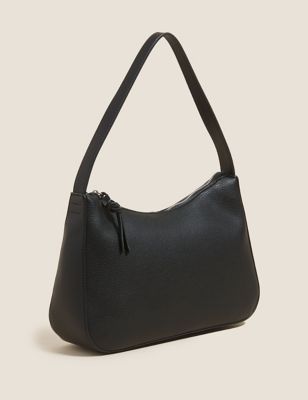 M&S Womens Faux Leather Shoulder Bag
