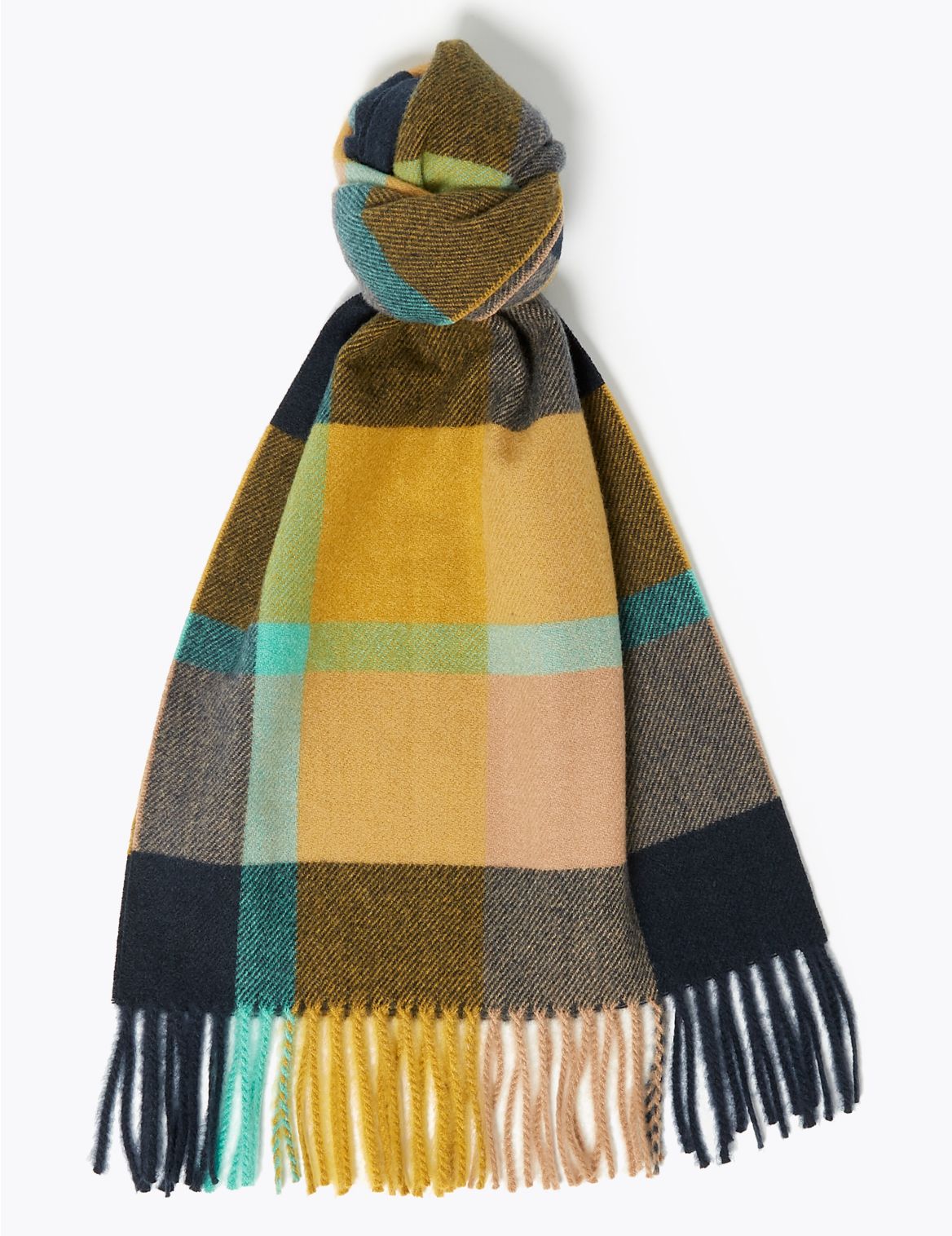 Checked Scarf yellow