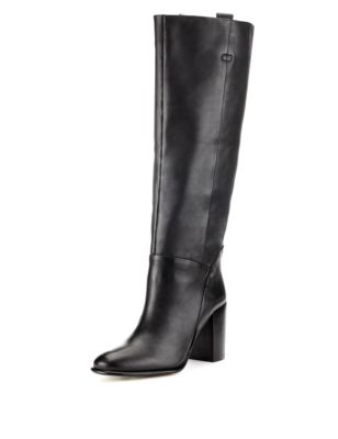 Autograph Leather Knee Boots With Insolia® | Topicbean
