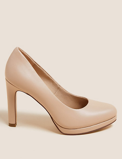 M&S Collection Platform Court Shoes - 8 - Dark Almond, Dark Almond