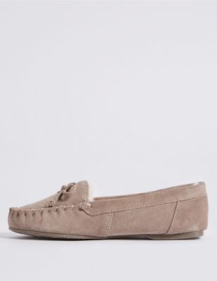 m&s moccasin slippers ladies