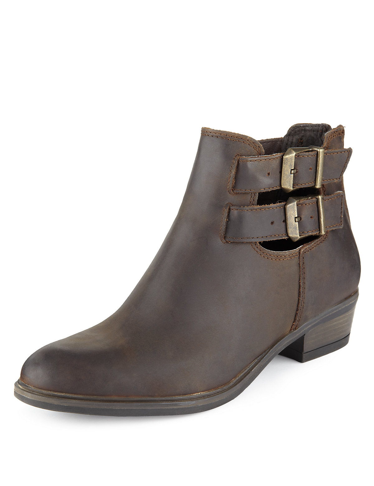 Indigo Collection Leather Twin Buckle Boots With Insolia Flex® | Feedworks