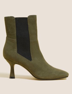 M&S Womens Chelsea Stiletto Heel Square Toe Boots