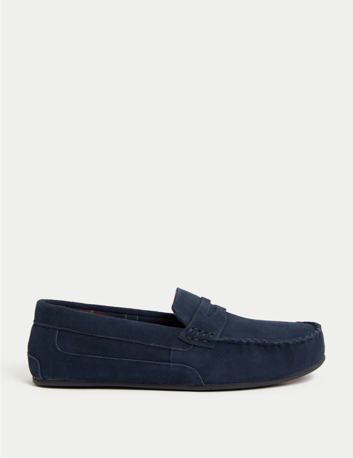 Suede Slippers with Freshfeet&trade; navy