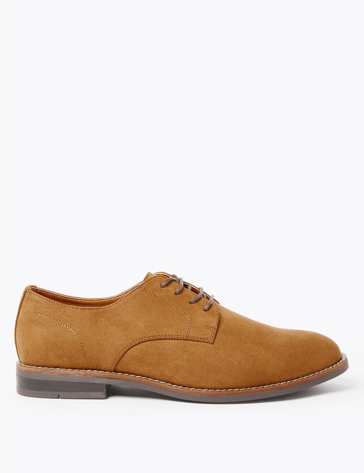 Wide Fit Derby Shoes brown