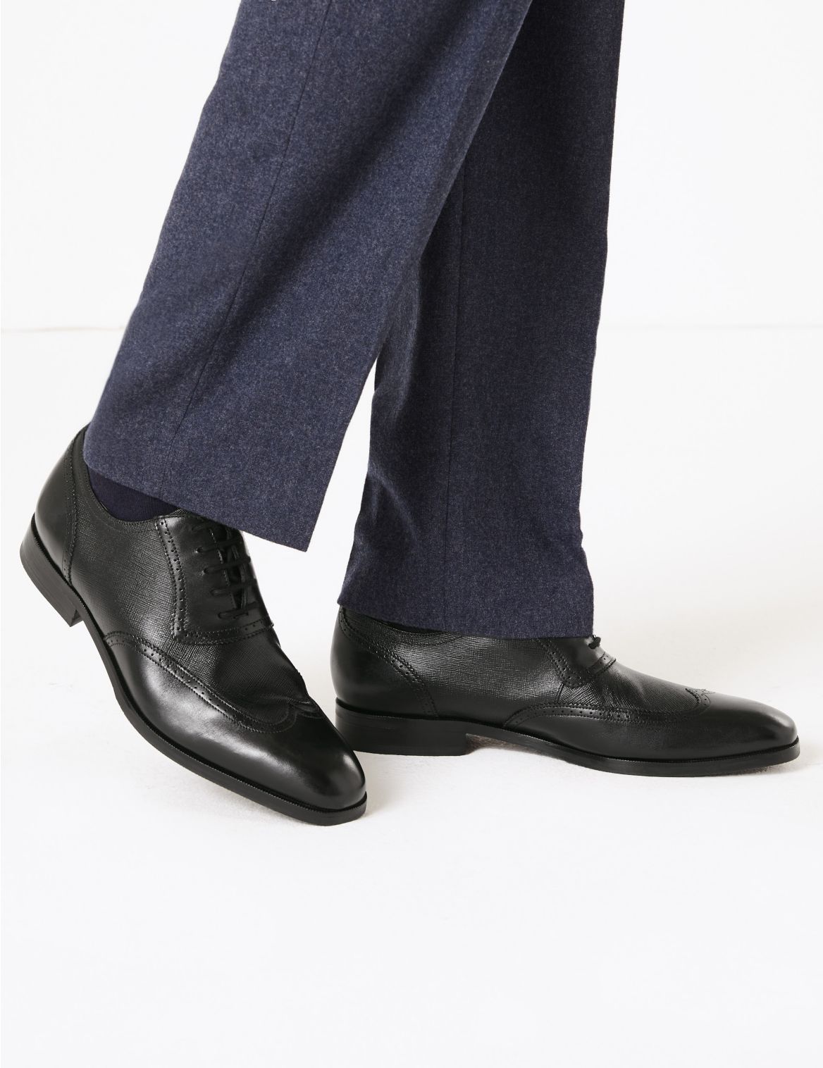 Leather Brogues black