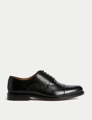 M&S Sartorial Men's Leather Oxford Shoes - 9.5 - Black, Black