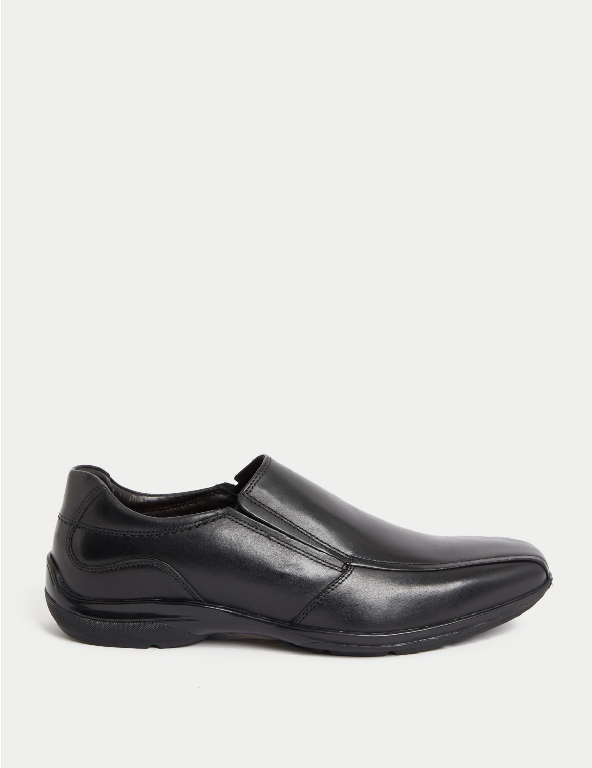 Leather Slip-on Shoes with Airflex&trade; black