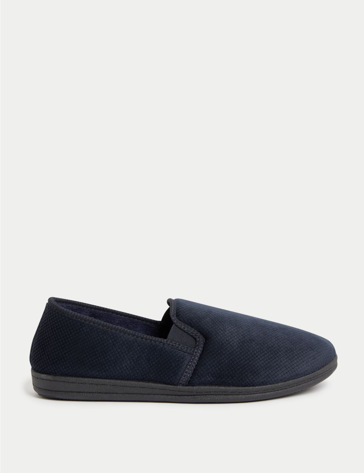 Velour Slippers with Freshfeet&trade; navy