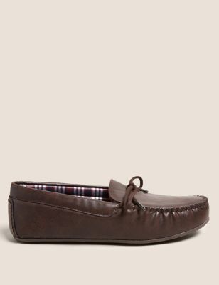 M&S Mens Moccasin Slippers with Freshfeet 