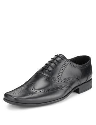 M & S Collection Leather Oxford Brogue Shoes | Feedworks